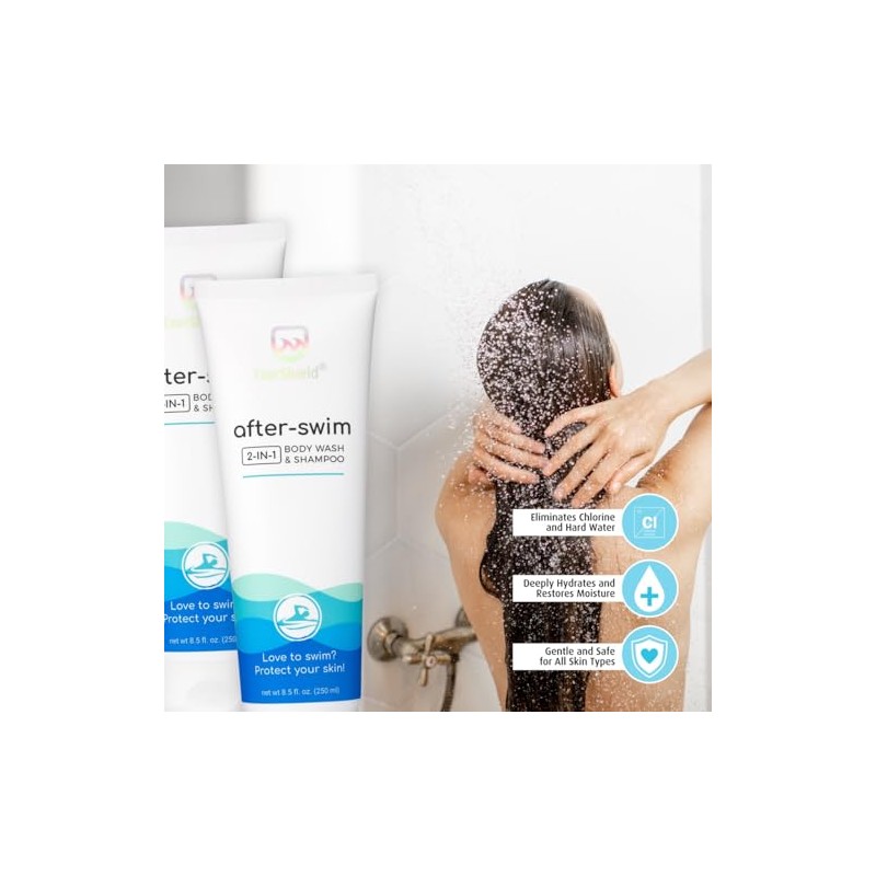 Chlorine Removing Neutralizing After Swim Body Wash and Shampoo