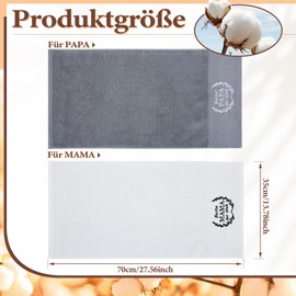 Panelee Mum and Dad Gift 35 x 70 cm Mum and Dad Towel Gifts for Parents Best Mum and Dad The World Embroidered Towels Birthday Gift Mother's Day Gift Father's Day Gifts