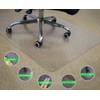 100pointONE Office Chair Mat for Carpets - Transparent Thick Floor