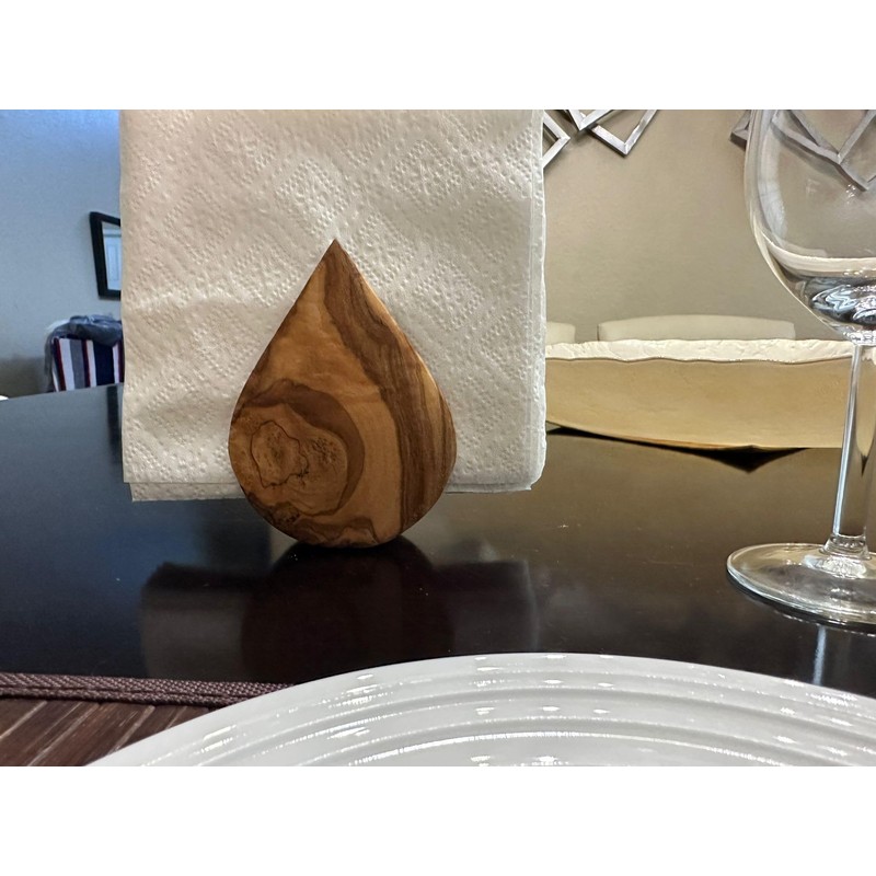 Olive Wood Napkin Holder. Beautiful, Unique, Decorative, Made of Mediterranean