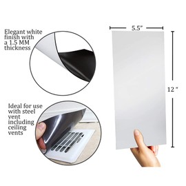 UOIENRT 4 Pcs Strong Magnetic AC Vent Cover, Thick Magnet Floor Air Vent Cover for Standard Air Registers, RV, Home HVAC, AC Vents, Celling Vent, 12" x 5.5" (305mm*140mm), White