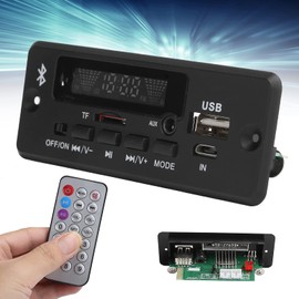 MP3 -Decoder -Board, Universal MP3 WAV Decoding Board Modul Aux FM Radio mit Call Lautsprecher -Verstärker Audioempfängermodul (Black)