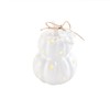 Mud Pie White Pumpkin Light Up Sitter, 4.75" x 3.75"