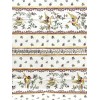 Tissus Toselli French Provencal Coated Cotton Tablecloth Moustiers Birds/Flowers Pink