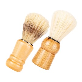 TOVINANNA 2 Pack Shave Brush Men's Haircare Wood Handle Beard Brush Shave Accessory Salon