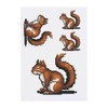 4 x 'Pixel Art Red Squirrel' Temporary Tattoos - Water