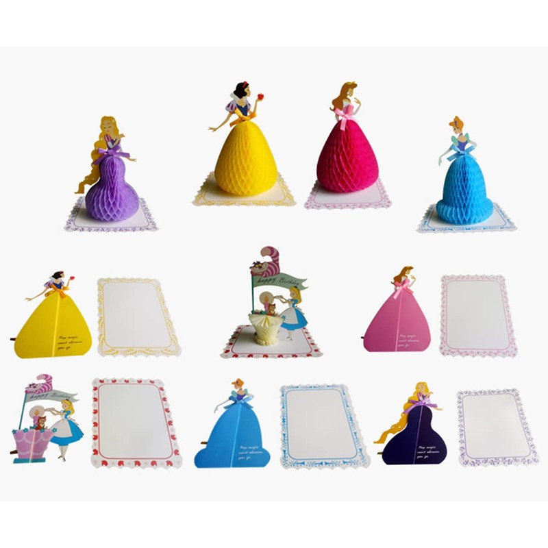 Fantasee 3D ポップアップ バースデーギフト グリーティングカード 12.75X15.5cm 封筒付き (プリンセス-3)