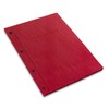 Handmade Certificate Folder in Red Leather Look with Embossed Print