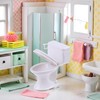 Decorazione in plastica bianca, scala 1:12, per casa, WC, casa,