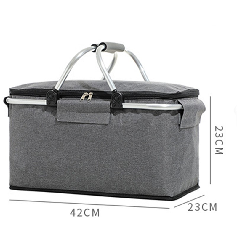 Insulated Cooler Basket Foldable Large Capacity Portable Outdoor Picnic Insulated