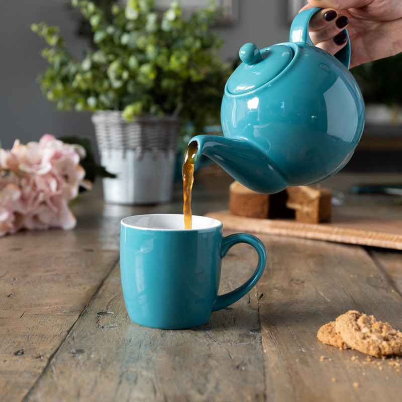 London Pottery Farmhouse Teapot Aqua 2cup