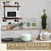 Nuanchu Microwave Oven Rack 2 Tier Wall Mount Microwave Shelf