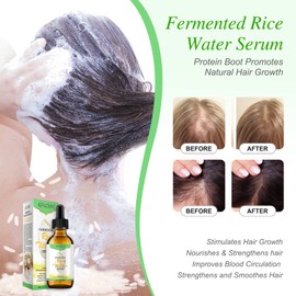 Rice Essential Water Oil for Hair Growth, Thickness,Strength,Shine -100% Pure Natural Leave-in Conditioner for Scalp, Dry Split End Moisturizer - Rice Water Oil for Hair Growth&Hair Loss