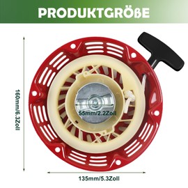 Pull Starter for Hon-da GX120 GX160 GX200 GX140 Recoil Starter 4HP 5.5HP 6.5HP 168F Generator 212CC 6.5 7HP 173cc R210 Engine Engine, Starter Rope Replacement Parts Kit