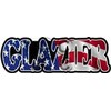 Yellow Dog Glazier American Flag Hard Hat Sticker - 3" x 1"