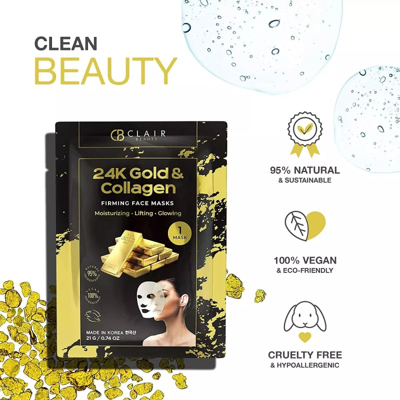 GOLD COLLAGEN/Clair Beauty CLAIR BEAUTY 24K Gold Collagen Firming Moisturizing
