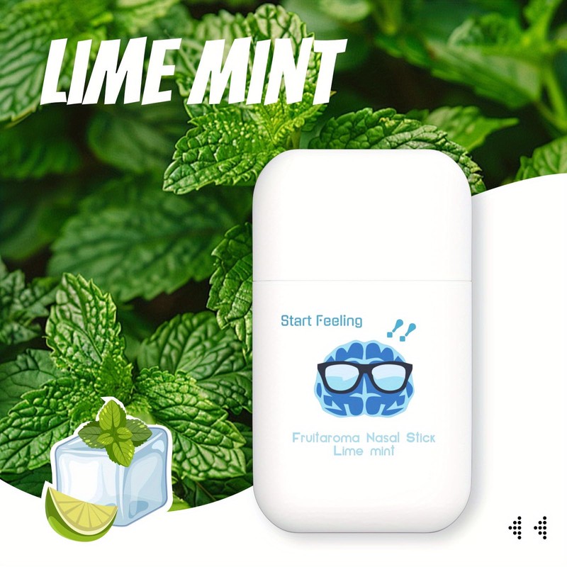 2 Pcs Dual Hole Mini Nasal Aroma Stick, Menthol Scent