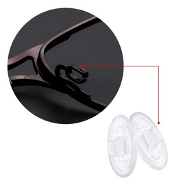 HiCycle2 Eyeglasses Nose Pads, Upgraded Soft Silicone Eyeglass Nose Pads, 6 Pairs of Push-in Glasses Nose Pad Set with Screwsdriver (Push-in,13 * 7mm)