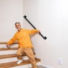 VEVOR Wall Mounted Stair Handrail, 4ft Black Iron Staircase Handrail