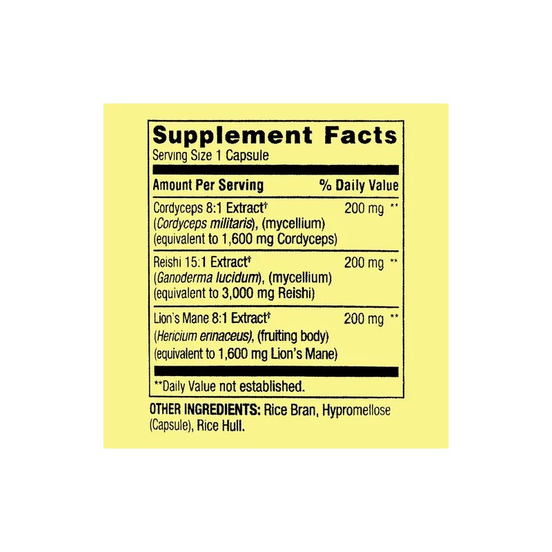 Spring Valley Mushroom Complex Concentración Melena León Sabor Sin Sabor