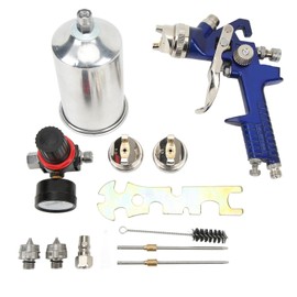 Raguso Air Spray Kit HVLP Detail Paint Sprayer Kit Professional Aluminum Cup High Volume Low Pressure with 1.4 1.7 2.5mm Nozzles for Car Wall Furniture