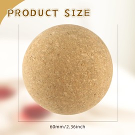 8 Pcs 60mm/2.36inch Wine Cork Ball Wooden Cork Ball Stopper Carafe Bottle Replacement Cork Caps for Wine Bottle Jars DIY Crafts