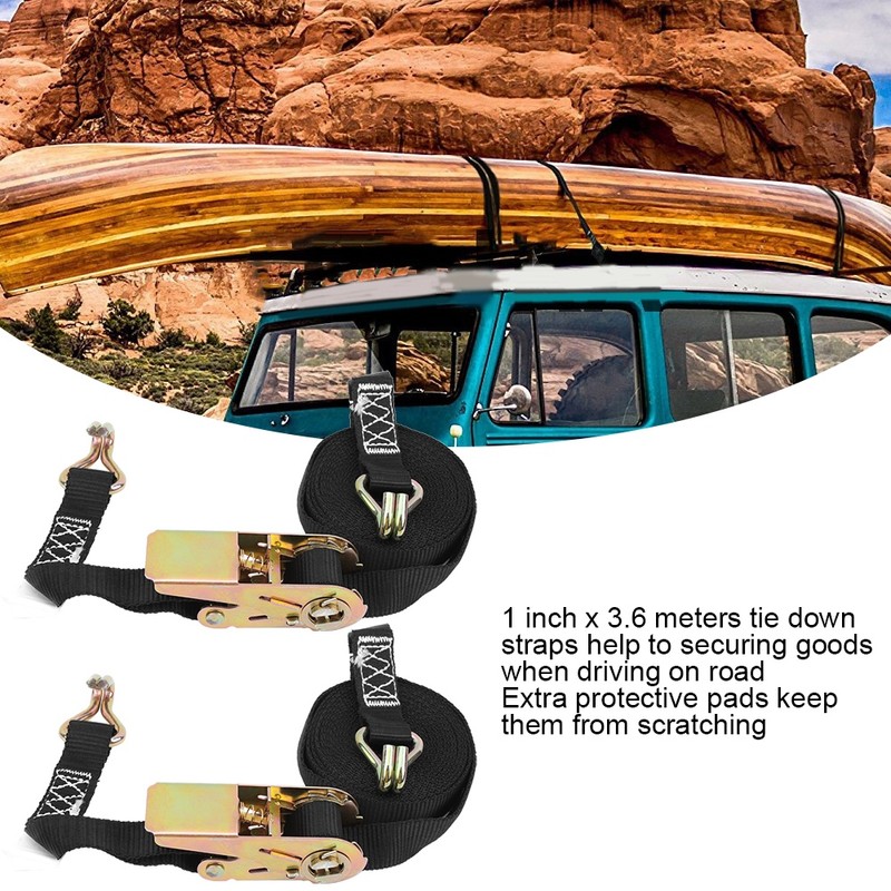 2 Set Surfboard Kayak Tie Down Straps Canoe Boat Cargos