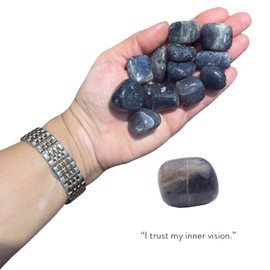 BellaMira Iolite Sunstone Crystal Crystal, Single Polished Stone, Healing Crystal for Power, Inner, Strength, Leadership, Intuition, Self-Confidence, Independence, True self