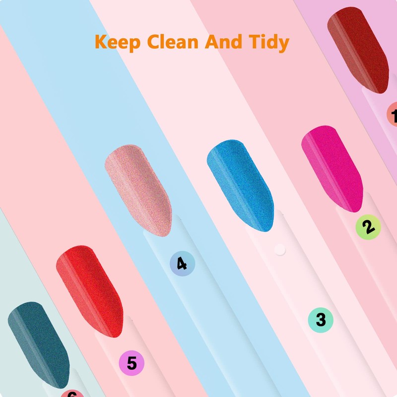 Nail Display Tips Practice Nail Tips with Number Stickers Nail