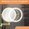 Auxmir 8'' Wall Mounted Lighted Makeup Mirror, 3200mAh Rechargeable Double-Sided