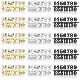 15 Pieces Clock Numerals Kit in Black Silver Gold DIY Digital Clock Numbers Clock Hands Replacement Parts Clock Accessories for Home Art Decor (Arabic Numerals)