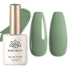 Born Pretty Hema-Free Gel Nail Polish, 15ml Oliver Green Fall Winter Color Soak Off U V LED Gel Polish Nail Art Design Manicure Salon DIY Home