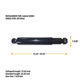 TORQUE 4 pack of 85003 Heavy Duty Shock Absorber for INTERNATIONAL NAVISTAR F & S Series, 1000 2000 3000 4000 7000 8000 9100 9200 9300 Trucks (Replaces Gabriel 85003 Monroe 65409) (4 x TR85003)