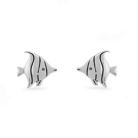 Boma Jewelry Sterling Silver Tropical Fish Stud Earrings