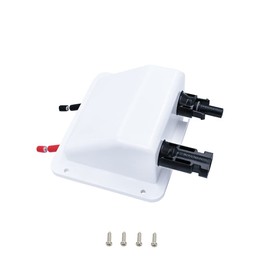 Slocable Solar Roof Feed-Out, ABS Double Cable Guide with 0.33ft 10awg Solar Cable and PV Plug, IP67 UV Resistant Dual Cable Entry Housing for Motorhome, Boat, Caravan, Marine