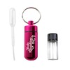 Anointing Oil Bottle Accessory Kit, Pink Keychain Container, Plastic Eyedropper