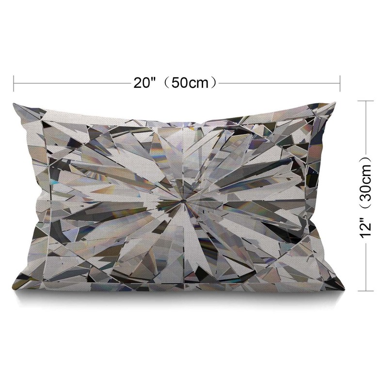 BGBDEIA Abstract Diamond Crystal Pattern Decorative Linen Cushion Covers 30