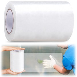 6 Mil Greenhouse Plastic Sheeting Tape,6" x108' Greenhouse Repair Tape, Waterproof and UV Resistant Plastic Sheeting Tapes for Greenhouse,Strong Weatherproof Polyethylene Film Tape (6" x108')