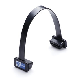 OBD2 Extension Cable, bbfly-A21 Low Profile OBD2 Splitter 16Pin Male to Female Port for GPS, Scan Tool and Code Reader (1FT/0.3M)