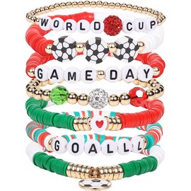 AICase Pulseras de fútbol : pour FIFA World Cup 2026, Regalo Mundial 2026. Bisutería de la amistad para fans, mamás del fútbol y fiestas. Accesorio ideal para hombre y mujer México_2