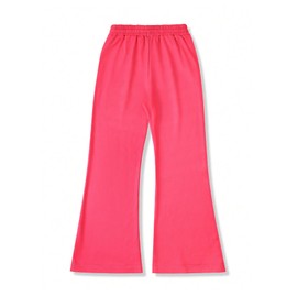 VIPWOLF Men's Baggy Flare Sweatpants Y2k Graphic Drawstring Waist Street Jogger Pants with Pocket Hot Pink Large