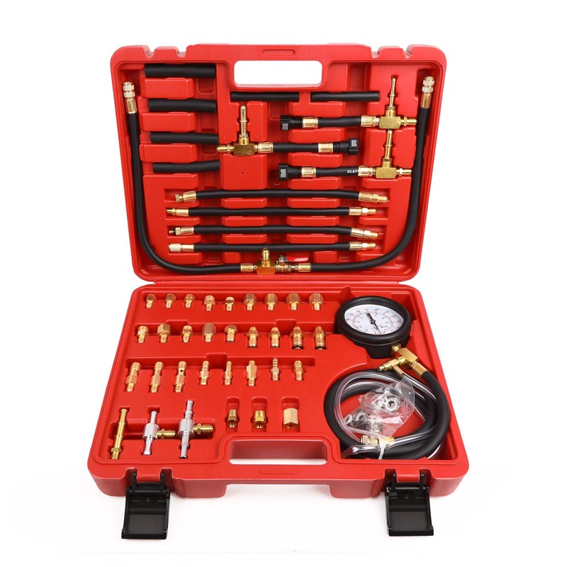 BETOOLL Pro Fuel Injection Pressure Tester Kit Gauge 0-140 PSI