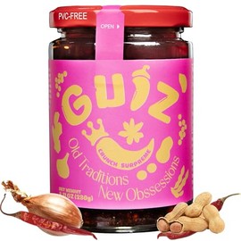 GUIZ Crunch Supreme Extra-Crunchy Guizhou Chili Crisp with Shallots: Boldly Textured, Richly Savory, Perfectly Spiced, Non-GMO, No Preservatives, Great with Noodles, Rice, Condiments & Everything, 8.11 oz (230g)