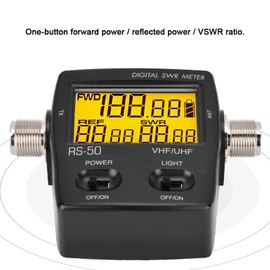 Standing Meter Power Meter,Portable Digital shortwave Standing Meter SWR Power Meter 125-525MHZ Frequency Meter with Backlight