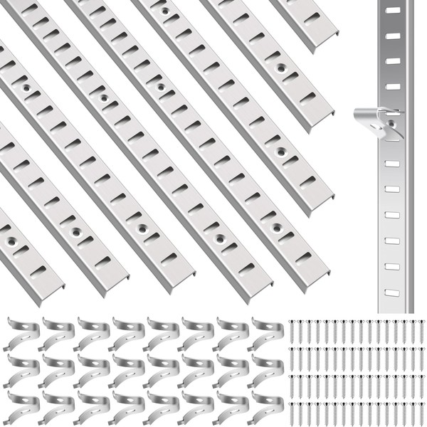 Sel Natural 8 Pcs 40 Inch Shelf Pilaster Tracks and