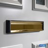 Xfort MailPlate Slimline 12" Letterplate Polished Brass, Premium Draught Proof