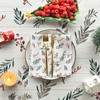 Horaldaily - Mantel de Navidad rectangular de 52 x 70