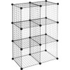 Allgonicer Wire Grid Storage Shelf, Interlocked 14" Cubes, Sturdy &