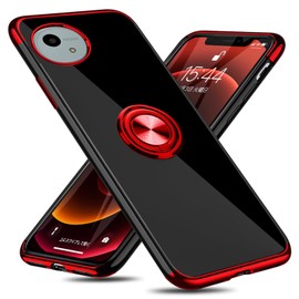 Aquos Wish5 Case with Ring, Clear, SH-52F, Shockproof, Stand Function, Transparent TPU, Compatible with Car Holder, Fall Prevention, Dustproof, Thin, Lightweight, Integrated, Anti-Deformation