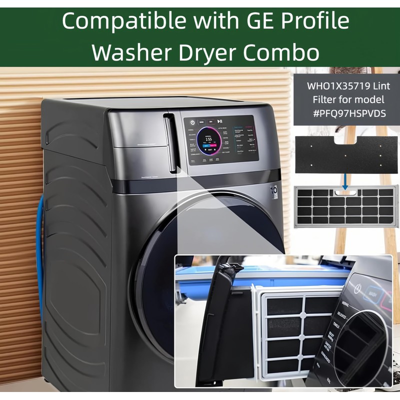 WH01X35719 Lint Filter, 4 PCS GE Washer Dryer Combo with